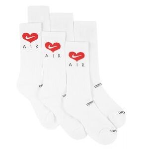 Nike X Drake Certified Lover Boy CLB Heart Swoosh Logo Socks 3PK